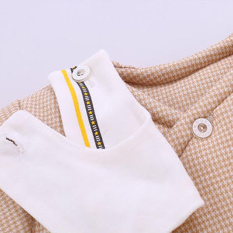 Newborn Baby Cotton Clothes Three-piece Suit Thick Autumn and Winter Pure Cotton Baby Bib with Foot Warm Children's Cotton Clothes