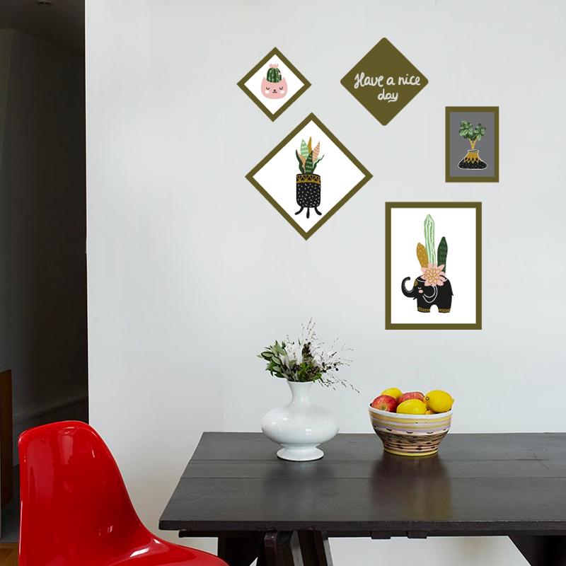 [sticker ]Cartoon Animal Diy Picture Murals Wall Stickers Home Decor Living Room Bedroom Kitchen Ar