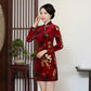 Chinese Women's Charming Mini Dress Evening Dress Dragon & Phoenix Cheongsam Qipao Large Size