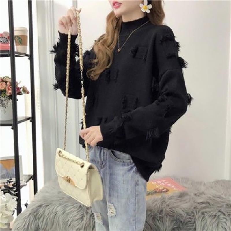 Women's Pullover Sweater Loose Outer Wear Short Wild Sweater Fashion Trend Casual Women's Top