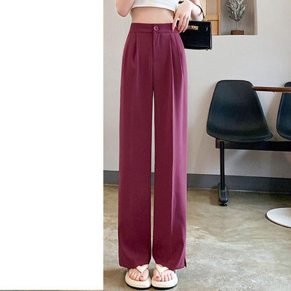 Women Wide Leg Pants Spring and Summer Loose Temperament Casual Women's Pants High Waist Hanging Feeling Suit Pants