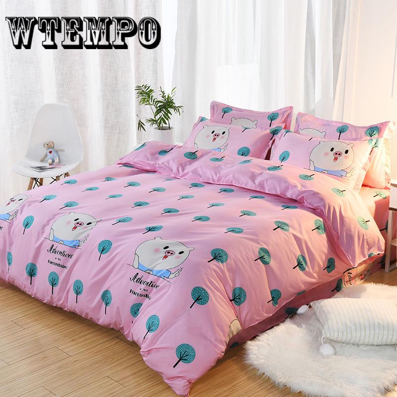 Wtempo Brand 3pcs Bedding Set Quilt Cover Duvet Cover Set Pillowcase Queen King Size Comforter Set