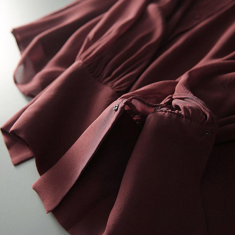 Long Sleeve Shirt Women's Loose Fashion Design Top Temperament Chiffon Shirt