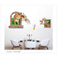 3D stereo funny giraffe stickers bedroom decoration beautification creative stickers PVC murals