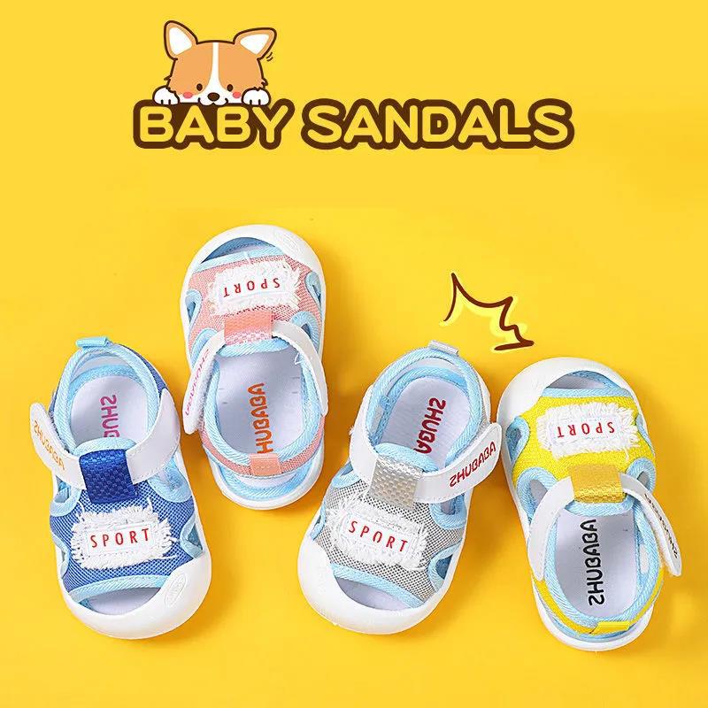Baby's Summer Sandals Soft Soled Baby Walking Colorful Shoes Children's Antiskid and Kickproof Casual Flat Shoes