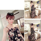 Fashion Sweet Beach Backless Dress Boho Long Floral Dress Women's Summer Camisole Dress Women