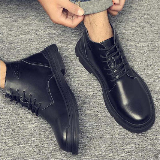 Autumn and Winter Martin Boots Men's Leather Casual Trend Boots Daily Casual Sports Men's Martin Boots