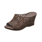 Summer Ladies Crystal Thick Bottom Wedges Plastic Sandals Jelly High-heeled Crystal Fashion Mother Non-slip Sandals One Size Smaller