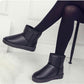 Winter Women's Leather Snow Boots Waterproof Non-slip Short Boots Warm and Velvet Padded Short Boots Korean Boots Student Cotton Shoes