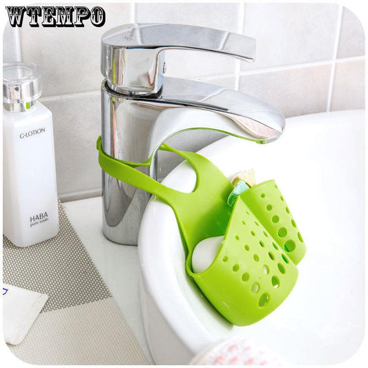 Kitchen Supplies Sink Drain Rack Pool Hanging Bag Wall Hanging Storage Rack Drain Basket Rack