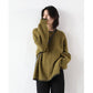Large Size Knitted Sweater Women Autumn and Winter Loose and Lazy Retro Hit Color Pullover Round Neck Sweater
