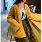 Sweater coat women's cardigan new thick thick twist is very fairy lazy wind loose knit top