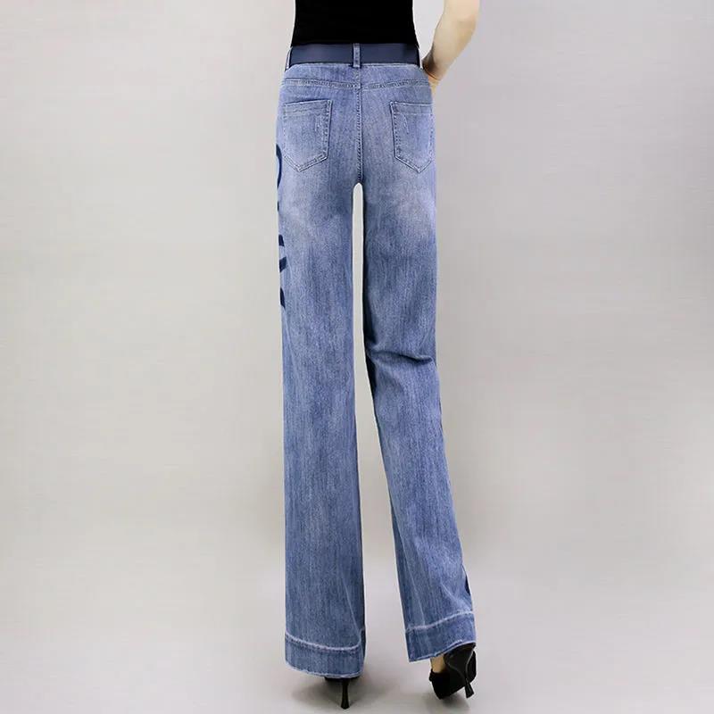 Plus Velvet Thick Wide-leg Jeans Women's High-waisted Straight-leg Pants All-match Loose and Thin 2022 New Design Sense