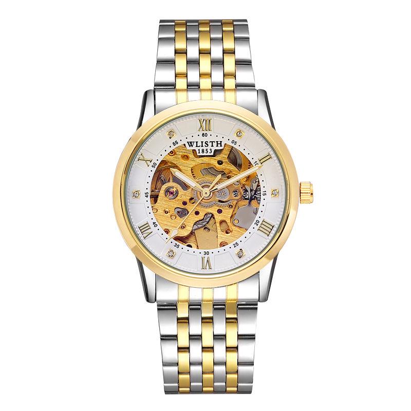 Luxury Luminous Mechanical Watches Automatic Clock Men Calendar Week Skeleton Watches
