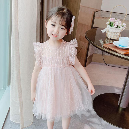 Girls Fluffy Cake Dresses Mesh Skirt Embroidery Ruffle Kids Christmas Party Costume Birthday Tutu Gown Children Clothing