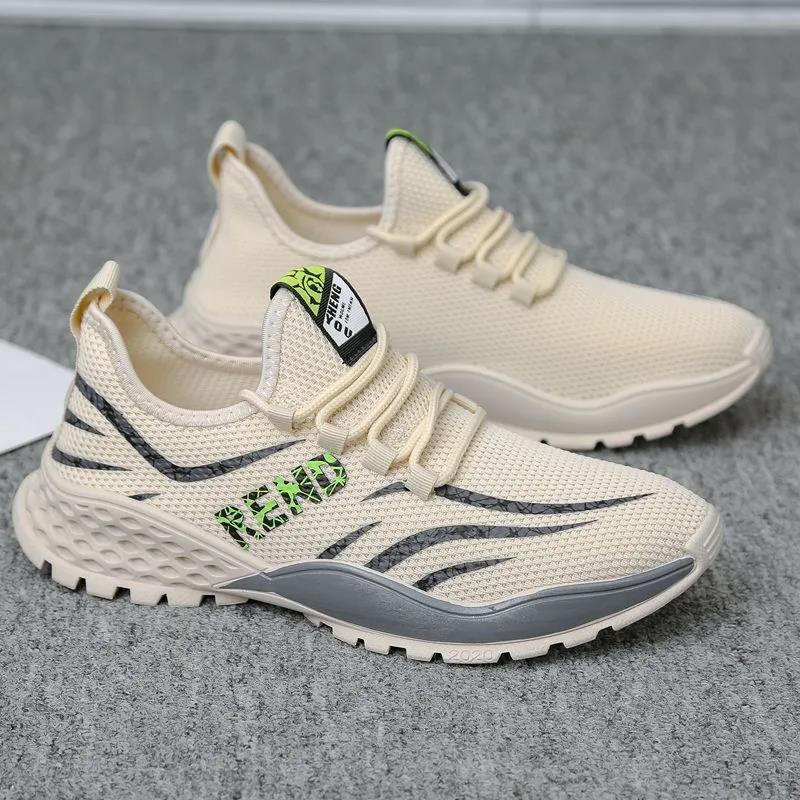 Casual Height Increasing Shoes Breathable Men's Shoes Flying Woven Sneakers Running Shoes