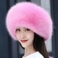 Women's Winter Hat Imitated Fox Fur Ball Plush Beret All-match Adjustable Hat Warm Cold Proof Ear Protection Hat Solid Fluffy Plushy Top Cap Fur Hat