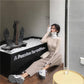 Pofulove Women Turtleneck Hit Color Sweater Long-sleeved Knitted Bottoming Shirt Autumn Winter