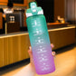 Gradient Color Plastic Water Cup Women's Summer Portable Cover 1000ml Large-capacity Cup Drop-resistant Simple Plastic Cup Men