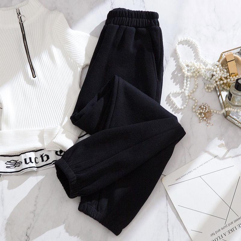 Spring and Summer Casual Pants Korean Version of Loose Small Man All-match Thin Section Waistband Sports Pants Women's Trend