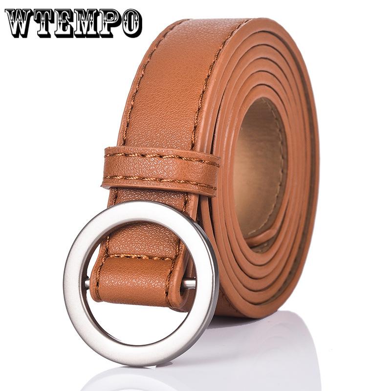 Round Alloy Belt with Black Simple and Easy To Match with Dirt-resistant and Wear-resistant Thin Belt