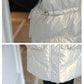 Cold-proof Vest Women's Autumn and Winter Bright Surface Wash-free Down Cotton Mid-length Outer Wear Vest Jacket