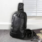 Chest Bag Black Men Waterproof Multi-pocket Crossbody Outdoor Sports and Fitness Shoulder Bag