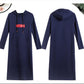 Spring and Autumn Wear Temperament Loose and Thin Casual Sweater Dress Long Sleeves Over The Knee Long Dress Women