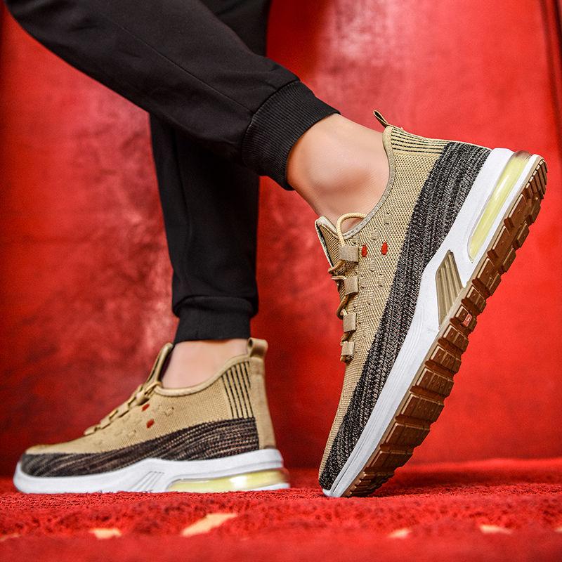 Mesh Fashion Breathable Men Front Tie Shallow Mouth Casual Sports Shoes All-match Casual Shoes Men