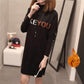 Plus Velvet Thick Mid-length Close-fitting Sweater for Female Students Loose-fitting Half-high Neck Sweater Skirt Knitted Bottoming Shirt