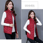 Winter Down Cotton Lightweight Slim Sleeveless Jacket Women's Short Thickened Warm Stand Collar Jacket