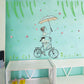 Rain girl cartoon wall sticker decoration removable stickers