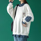 Cotton Spring and Autumn Clothes Fake Two-piece Sweater for Boys and Girls Loose Plaid Shirt Stitching on Clothes