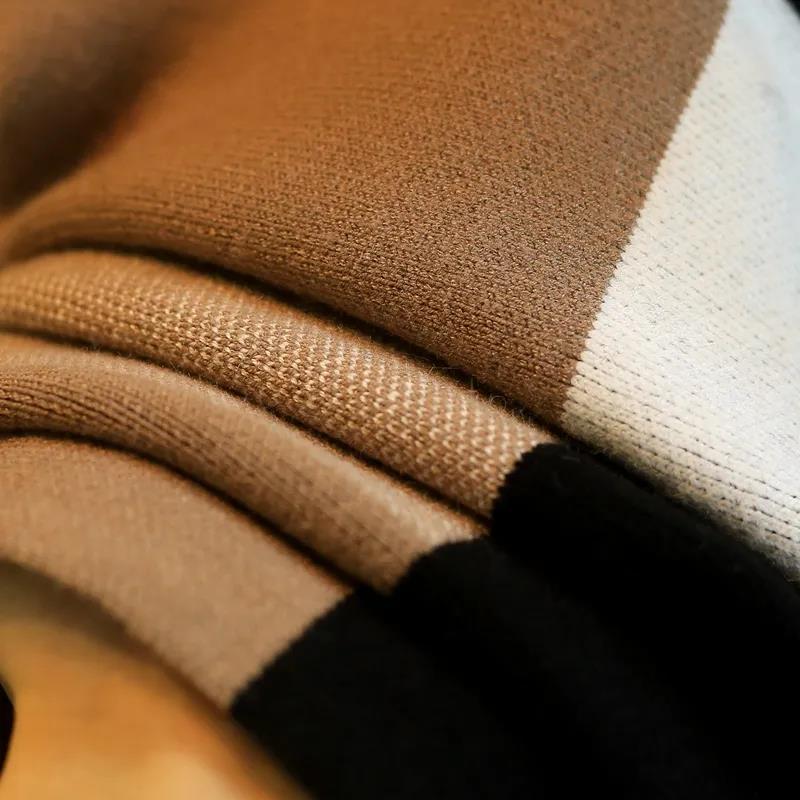 Loose Cloak-type Mid-length Cloak Plaid Pullover Loose Knit Jacket Ladies Temperament Outer Sweater Simple and Versatile