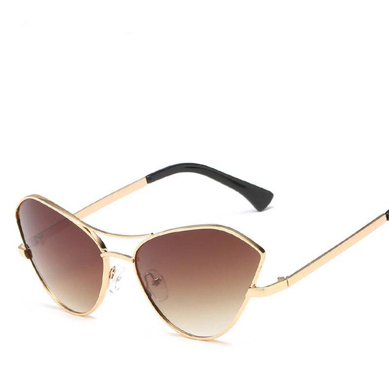 WTEMPO Ocean Gradient Lens Cat Eye Sunglasses Women Brand Designer Metal Frame Womens Sunglasses 201