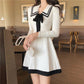 Fashion slim skirt dress female long-sleeved spring and autumn dress female lace sailor suit