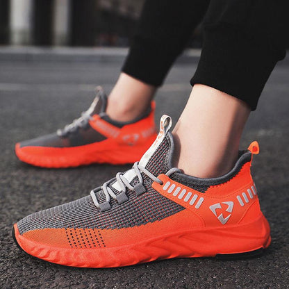 Fashion Fly Woven Breathable Sneakers Men Coconut Shoes Transparent Bottom Sports Shoes Men's Running Shoes