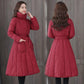 Long Down Jacket Fashion Casual Waist Belted Cotton Jacket Lengthened Thick Loose Over-the-knee Windbreaker Jacket