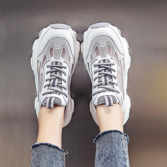 Sneaker Shoes Women Platform Shoes Summer White Wedges Sneakers Ladies Trainers Chunky Sneakers Women  Shoes