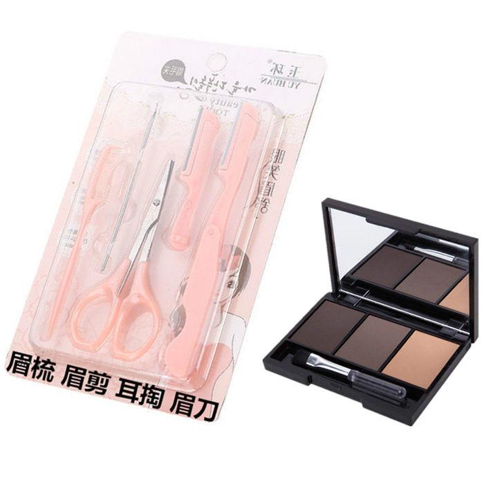 Non-matte eyebrows, eyebrow powder, fine powder student Beginner's Thrush Set Eyebrow Pencil