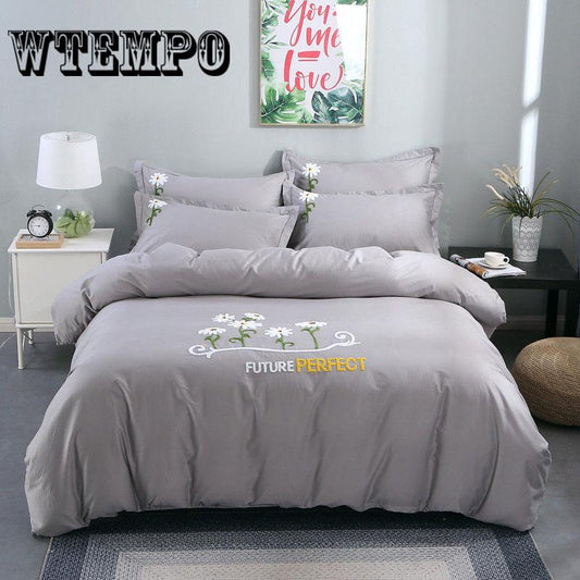 Comfortable Nude Sleeping Bedroom Bedding Set Summer Ice Silk Bed Four Sets of European Silk