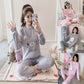 Winter Thickening Plus Velvet Women's Pajamas Suit Fashion Flannel Cartoon Outer Wear Cute Sweet Home Service