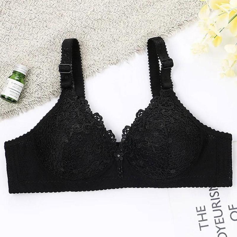 Ladies Underwear Lace Beautiful Back No Steel Rings Gathering and Receiving Side Milk Breathable Skin-Friendly Comfortable Bra