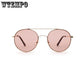 WTEMPO Sunglasses Reflective UV Protect Glasses Transparent Black Frame Steampunk Women Eyewear