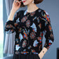 Autumn and Winter Printing Bottoming Shirt Women's Plus Size Casual Sweater Fashion Round Neck Printed Sweater