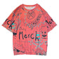 High Street T-shirts Hip Hop Trend Graffiti Print Tees Summer Oversized O-neck Short Sleeve Casual Shirts Men Clothing