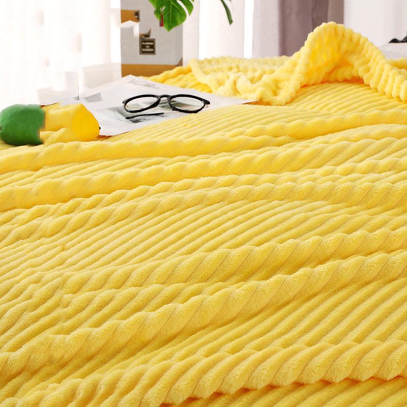 Milk Velvet Flannel Blanket Warm Napping Leisure Blanket Towel Blanket Single Double Summer Thin Blanket