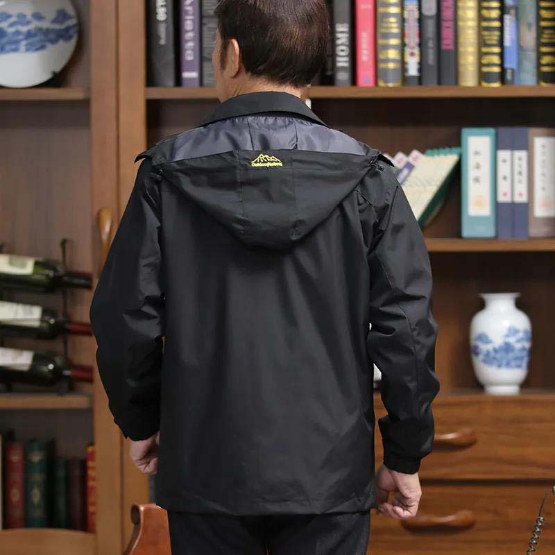 Middle-aged Men's Autumn and Winter Jacket Jacket Casual Jacket Hooded Jacket