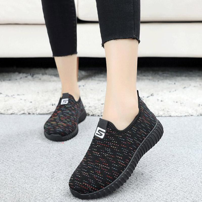 Women's Breathable Sports Running Shoes Spring and Autumn Cloth Shoes Non-Slip Casual Shoes