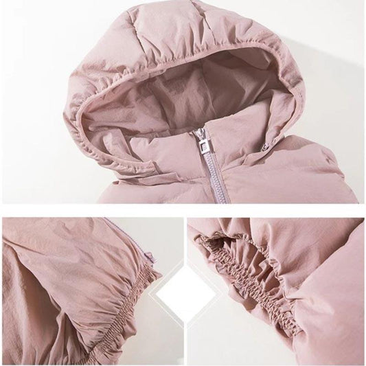 Cotton Vest Removable Hat Spring and Autumn Short Down Cotton Jacket